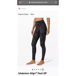 Lululemon Align Pant 28”